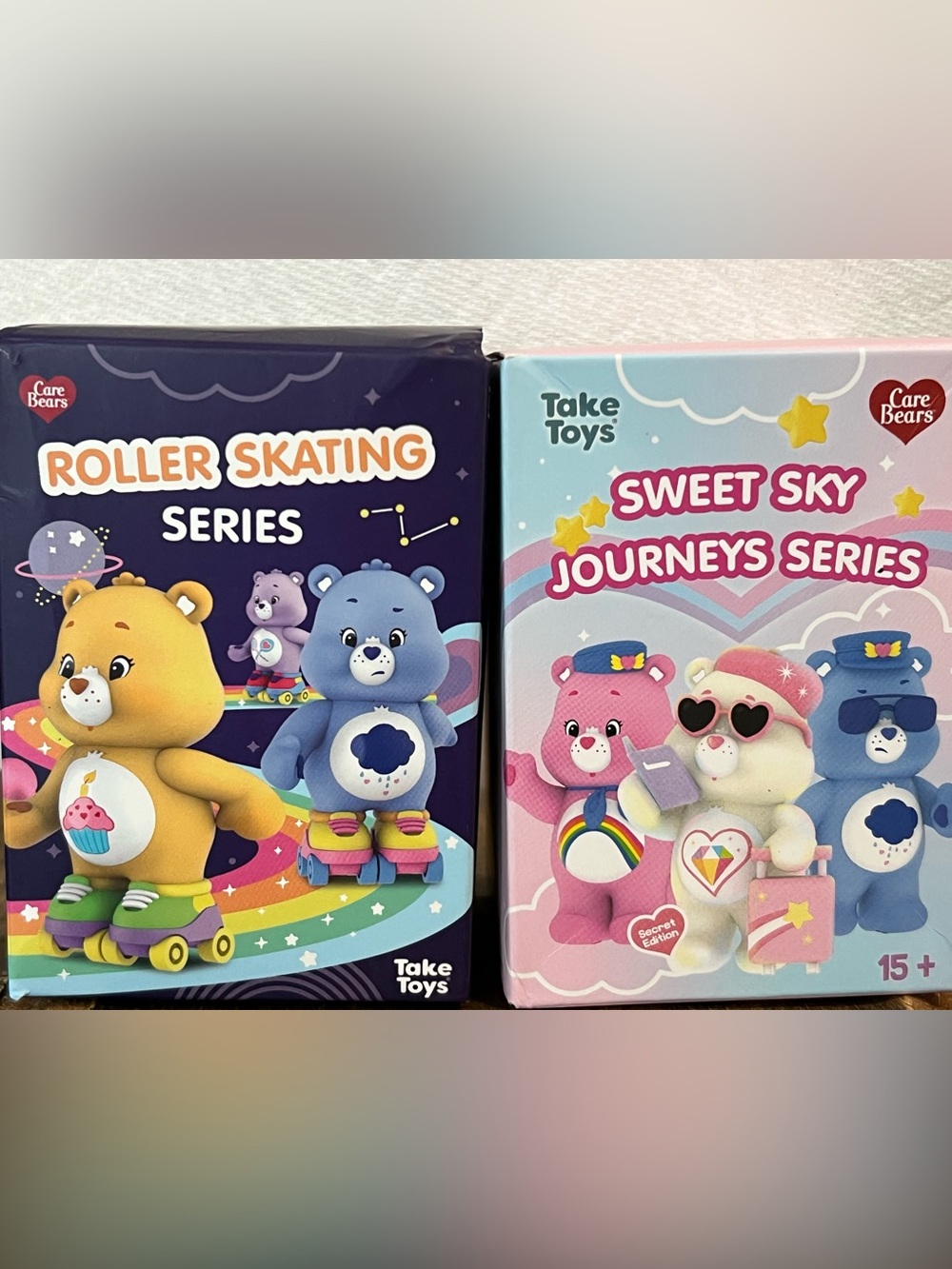 Care Bears Roller Skating & Sweet Sky Journey Set - Yellow, Blue, Pink, White